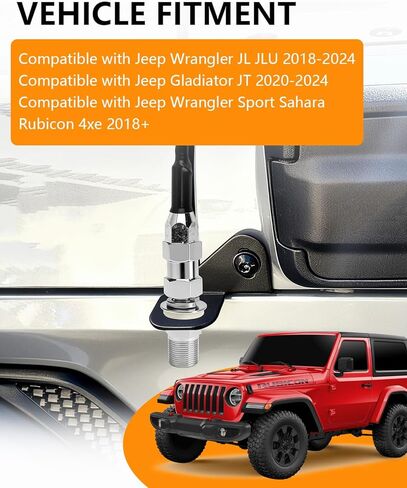 for Jeep Gladiator Antenna, 5.5 Inch Car Radio Antenna Replacement Car Wash-Proof Radio Antenna American Flag Design Antenna Compatible with Jeep Wrangler JK JL JT 2007-2023 in Kuwait