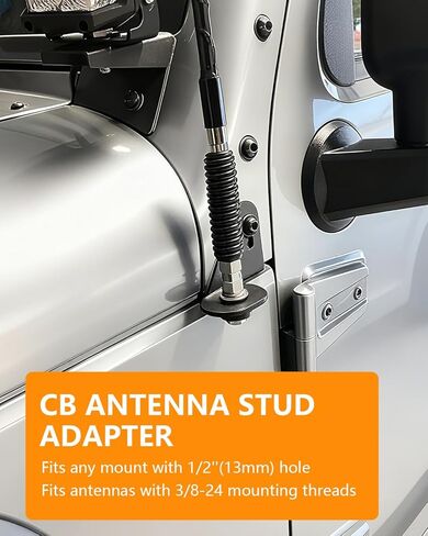 for Jeep Gladiator Antenna, 5.5 Inch Car Radio Antenna Replacement Car Wash-Proof Radio Antenna American Flag Design Antenna Compatible with Jeep Wrangler JK JL JT 2007-2023 in Kuwait