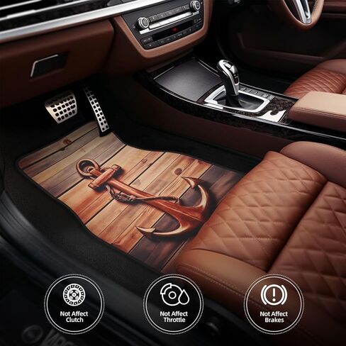 Artistic Fabric Car Floor Mats-Non-Slip Rubber Backing,Front (26.8x17.3in) & Rear (13x17.3in) Set-Water Absorbing, Durable Automotive Floor Liners with Stylish Patterns,Butterfly in Saudi Arabia