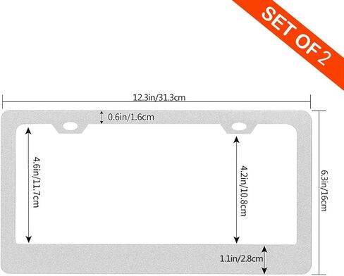 Custom License Plate Personalized Design Aluminum Front Car Tags Decor Vanity Tag 6x12 Inch Your Own Plates with Photo Text Logo, White-52 in Kuwait