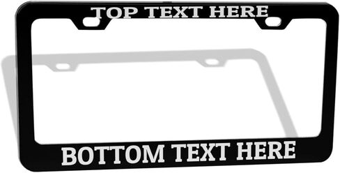 Custom License Plate Personalized Design Aluminum Front Car Tags Decor Vanity Tag 6x12 Inch Your Own Plates with Photo Text Logo, White-52 in Kuwait