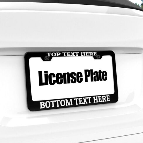 Custom License Plate Personalized Design Aluminum Front Car Tags Decor Vanity Tag 6x12 Inch Your Own Plates with Photo Text Logo, White-52 in Kuwait