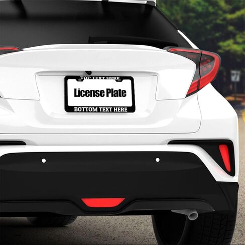 Custom License Plate Personalized Design Aluminum Front Car Tags Decor Vanity Tag 6x12 Inch Your Own Plates with Photo Text Logo, White-52 in Kuwait