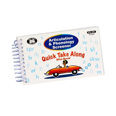 Super Duper Publications | Articulation and Phonology Screener Quick Take Along® Mini-Book | Speech Therapy | Educational Learning Resource for Children in Saudi Arabia