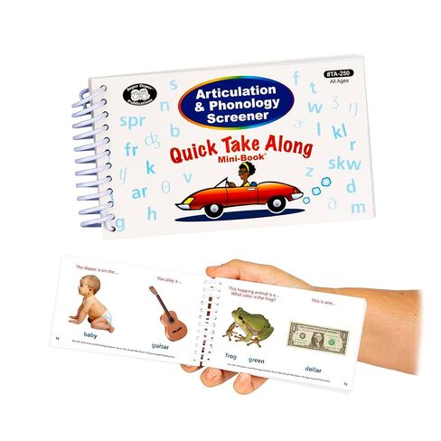 Super Duper Publications | Articulation and Phonology Screener Quick Take Along® Mini-Book | Speech Therapy | Educational Learning Resource for Children in Saudi Arabia