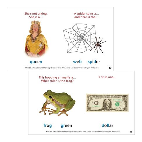 Super Duper Publications | Articulation and Phonology Screener Quick Take Along® Mini-Book | Speech Therapy | Educational Learning Resource for Children in Saudi Arabia