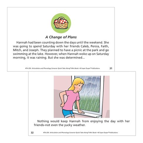 Super Duper Publications | Articulation and Phonology Screener Quick Take Along® Mini-Book | Speech Therapy | Educational Learning Resource for Children in Saudi Arabia