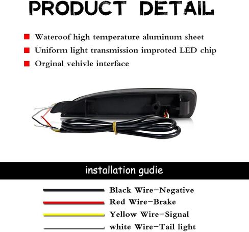 Smoked Lens LED Rear Bumper Reflector Lights Compatible with Mazda 3 5 6, 2016-2020 Toyota Yaris, Function as Tail, Brake & Rear Fog Lamps in Saudi Arabia