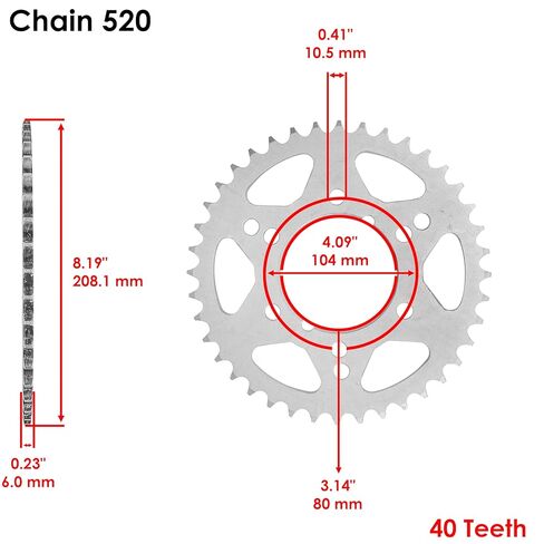 Caltric O-Ring Drive Chain & Sprockets Kit Compatible with Polaris Trail Boss 330 2003-2010 / Trail Boss 325 2001 2002 / Trail Blazer 330 2008 2009 2010 in Saudi Arabia