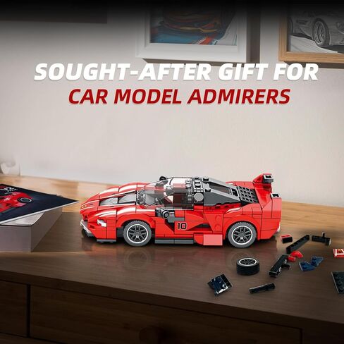 VGD Car Building Kit with Display Case, Cool Collectible Model Super Race Car Building Blocks Set, 1:24 Scale Collectible Model Cars Set for Kids Boys Girls Adults Sportscar Lovers Kids - 322PCS in Saudi Arabia