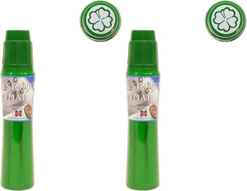 Treasure Gurus Fast Drying St. Patrick's Day Green Color Ink Shamrock Clover Bingo Game Dauber Dot Art Marker in Saudi Arabia