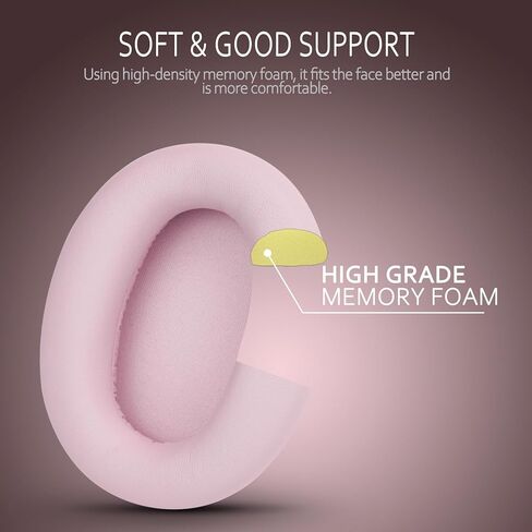 Krone Kalpasmos Replacement Earpads Compatible with Sony WH-CH720N, Protein Leather Memory Foam Replacement Ear Cushion, White in Kuwait