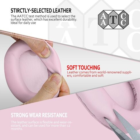 Krone Kalpasmos Replacement Earpads Compatible with Sony WH-CH720N, Protein Leather Memory Foam Replacement Ear Cushion, White in Kuwait