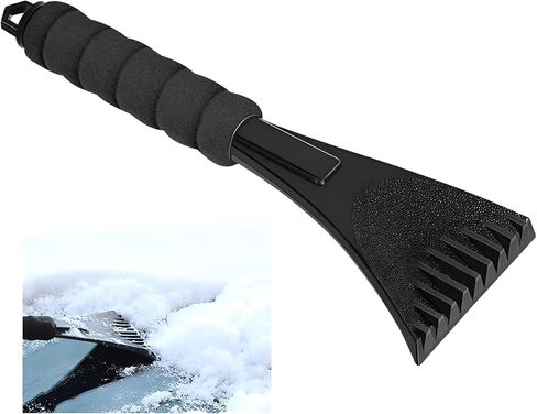 Ice Scraper for Car Windshield, Scratch-Free Snow Frost Ice Removal Tool with Comfortable Foam Grip, Universal Winter Frost Scrapers Cleaning Tool for Cars Trucks SUVs Window (Red) in Saudi Arabia