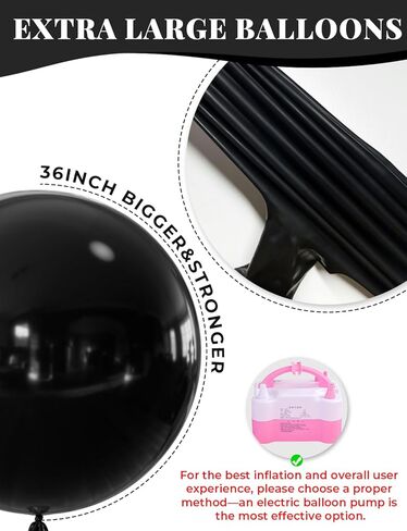 36 Inch White Balloons - Giant Balloons Jumbo White Latex Balloon Extra Large Round Balloon for Christmas Wedding Bridal Birthday Bachelorette Party Decorations (4Pcs), Photo Shoot in Kuwait