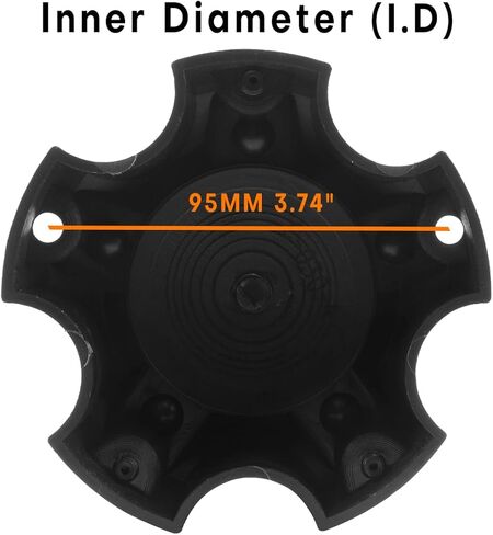 4.41in Wheel Center Caps for Ballistic Center Hubcaps, 4 Pack Black Center Cover Replacement, 5 lugs in Saudi Arabia