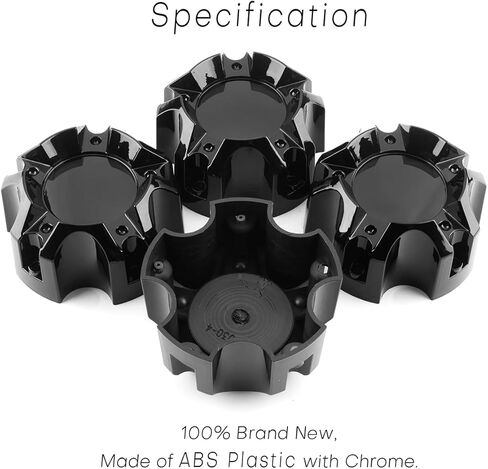4.41in Wheel Center Caps for Ballistic Center Hubcaps, 4 Pack Black Center Cover Replacement, 5 lugs in Saudi Arabia