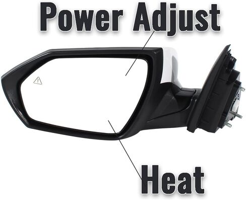 Left Driver Side door Mirror fit for 2021 2022 2023 Hyundai Elantra | Power Adjust | Heated | with Blind Spot | White Paint | 7 Pins | rear view mirror | Power Glass| 87610AB060 in Saudi Arabia