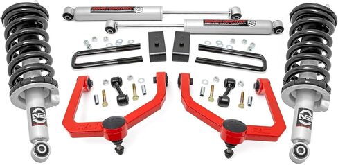 Rough Country 3" Lift Kit w/N3 Struts for 17-22 Nissan Titan 4WD - 83431RED in Saudi Arabia