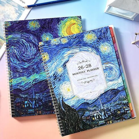 2026-2028 Monthly Planner - 3 Year Monthly Planner/Calendar 2026-2028, Jan. 2026 - Dec. 2028, 9" x 11", 3 Year Calendar 2026-2027-2028 with 36 Colorful Tabs, Notes Pages, Inner Pocket, Holidays in Saudi Arabia