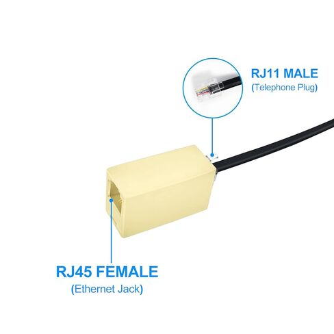 3 Pack Phone Line Connector Coupler, RJ11 6P4C Modular Female to Female Straight Telephone Extension Cord Coupler Adapter Jack - Black in Saudi Arabia