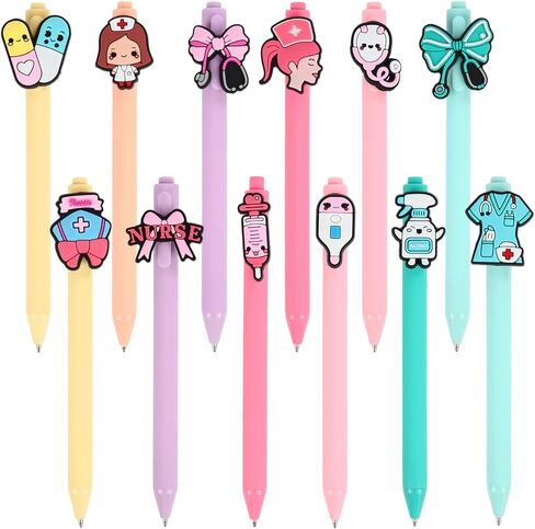 Pens for Nurses, 12 Pcs Cute Ballpoint Pens for Nurse Appreciation Week Gifts Nursing Medical Students Fun Pens in Saudi Arabia