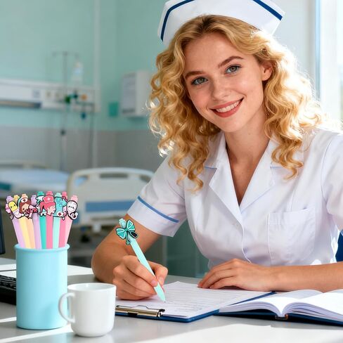 Pens for Nurses, 12 Pcs Cute Ballpoint Pens for Nurse Appreciation Week Gifts Nursing Medical Students Fun Pens in Saudi Arabia