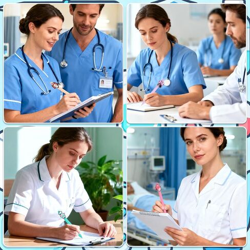 Pens for Nurses, 12 Pcs Cute Ballpoint Pens for Nurse Appreciation Week Gifts Nursing Medical Students Fun Pens in Saudi Arabia