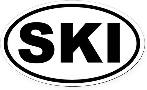 CafePress SKI Oval Car Magnet, Euro Oval Bumper Magnet in Saudi Arabia