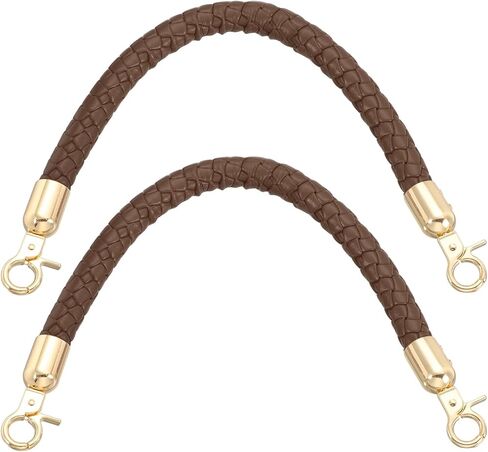 uxcell Braided Purse Straps, PU Leather Handbag Handles Braided Leather with Spring Buckle in Saudi Arabia