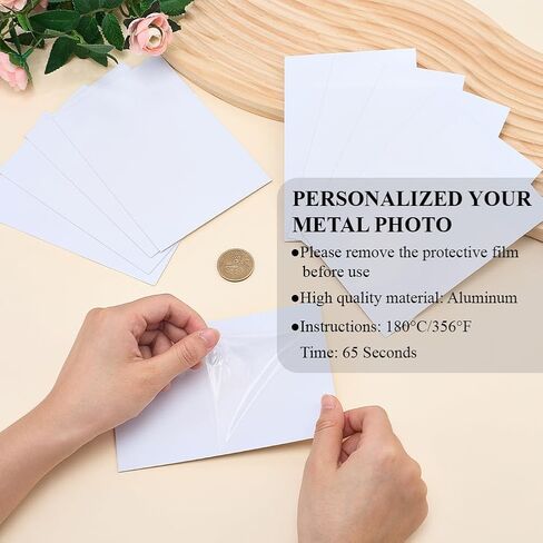 CRASPIRE 10Pcs 2 Colors Sublimation Metal Photo Blanks 5.9x3.9in Aluminum Picture Sign Plate White Heat Transfer Board Blank for DIY Printing Photo Graduation Anniversaries Birthdays Personalized Gift in Saudi Arabia