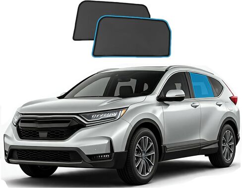 مظلة شمسية شبكية مغناطيسية مخصصة لسيارة Honda CRV 2022-2025، ستائر جانبية وخلفية ومنفذية لحماية الطفل، وتقليل الأشعة فوق البنفسجية/الحرارة، ودرع الخصوصية (قطعتان من ظلال النافذة الخلفية) in Saudi Arabia