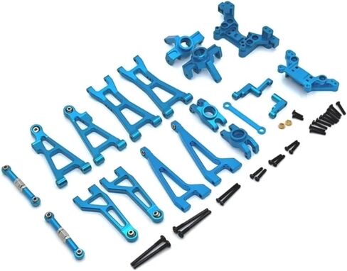 لـ Haiboxing لـ HBX 16889 16889A 16890 SG1601 SG1602 1/16 ذراع تعليق معدني كوب الصدمات مجموعة برج الصدمات RC طقم قطع غيار سيارة RC طقم تصليح السيارات (أزرق) in Kuwait