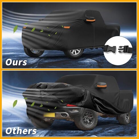 Car Cover Waterproof All Weather Sun Rain Protection Full Exterior Cover for Dodge for Ram Black with Left Side Zippers in Saudi Arabia