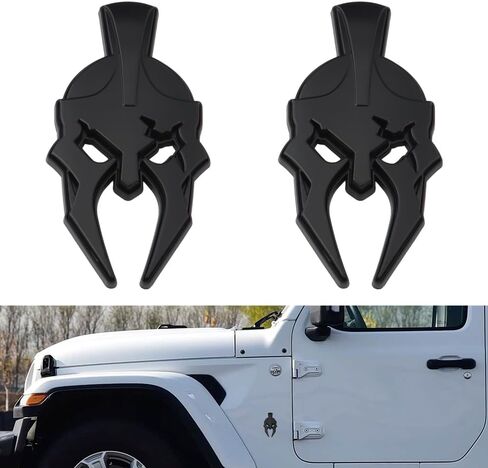 2Pcs Custom Gladiator Emblems 3D Badges Right Left Side Fender Stickers Replacement for Jeep Wrangler JL JK Gladiator Universal Car Vehicle, Truck, Motorcycle (Matte Black) in Saudi Arabia
