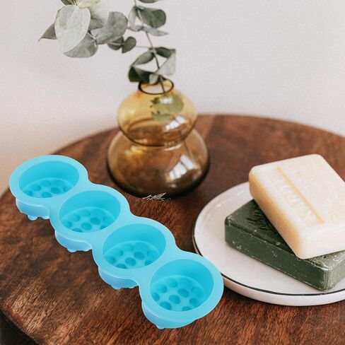 NUOBESTY 2Pcs Cavity Oval Silicone Soap Mold Massage Bar Mold for DIY Handmade Soap Craft Flexible Non-Stick Silicone for Bath Bombs Candles Lotion Bars Safe Skin-Friendly Material in Saudi Arabia
