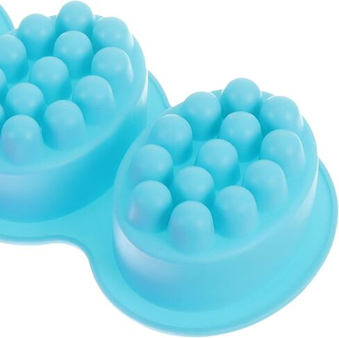 NUOBESTY 2Pcs Cavity Oval Silicone Soap Mold Massage Bar Mold for DIY Handmade Soap Craft Flexible Non-Stick Silicone for Bath Bombs Candles Lotion Bars Safe Skin-Friendly Material in Saudi Arabia