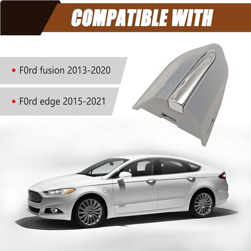 Front Left Exterior Door Handle Lock Bezel Cover Cap Compatible with Edge 2015-2020 Fusion 2013-2020 Key Hole Trim Replac# DS7Z-54218A15-DC in Saudi Arabia