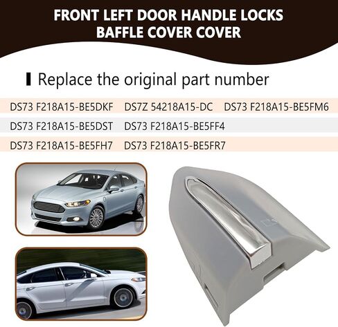 Front Left Exterior Door Handle Lock Bezel Cover Cap Compatible with Edge 2015-2020 Fusion 2013-2020 Key Hole Trim Replac# DS7Z-54218A15-DC in Saudi Arabia