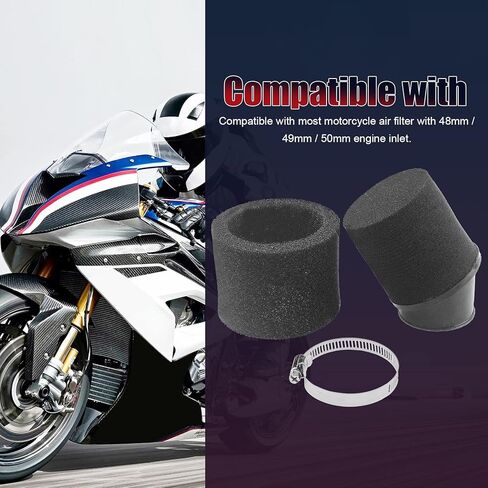 العالمي 48mm 49mm 50mm الزاوية رغوة مزدوجة قرنة الأداء تصفية 50cc 70cc 90cc 110cc 125cc ATV رباعية سكوتر الذهاب كارت الدراجة الترابية سوبر جيب دراجة صغيرة ياماها in Saudi Arabia