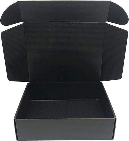 Black Cardboard Shipping Box Mailers 7 x 5 x 2 Inch Corrugated Packaging Storage Boxes 15 Pack (Inside Size: 6.5 x 4.8 x 1.9) in Kuwait