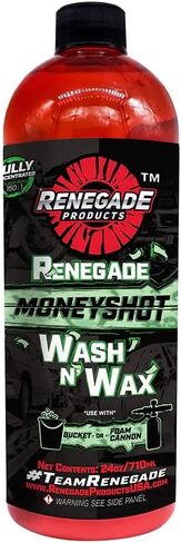 Renegade Products - Moneyshot Wash N' Wax Soap, pH-Neutral Soap with Carnauba Wax Blend, Thick Foam & Protective Coating (24 Ounce) in Saudi Arabia