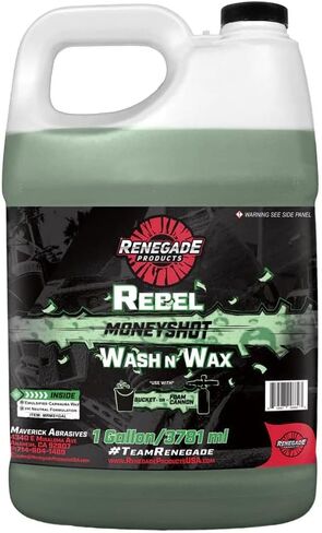 Renegade Products - Moneyshot Wash N' Wax Soap, pH-Neutral Soap with Carnauba Wax Blend, Thick Foam & Protective Coating (24 Ounce) in Saudi Arabia
