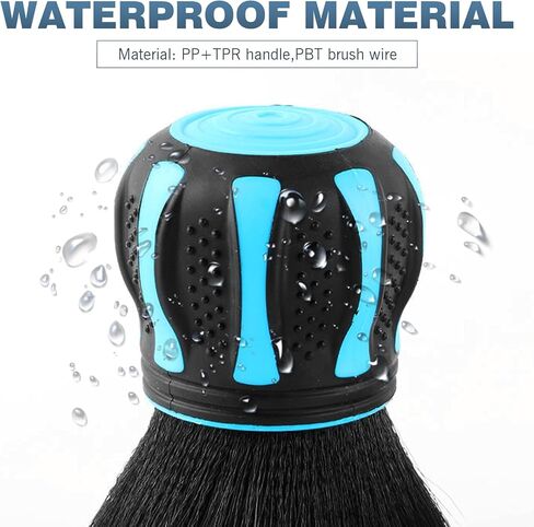 Car Detailing Brush, Multifunctional Soft Cleaning Brush for A/C Vents and Seat Gaps, Non-Slip Handle Ball-Shaped Multi-Function Cleaning Tool with Storage Rack, for Most Cars (Blue) in Saudi Arabia