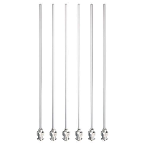 PATIKIL 12Ga x 5 Inch Stainless Steel Dispensing Needle Tips, 6Pcs Metal Glue Needle Tube Blunt Tips Luer Lock for Thick Glue Ink Lab, Silver in Kuwait