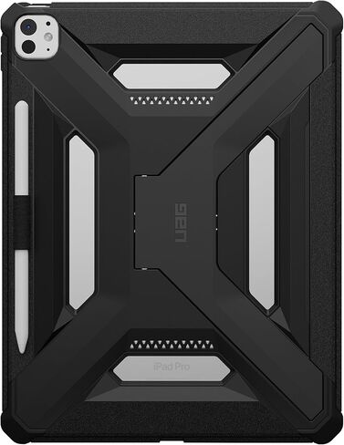 URBAN ARMOR GEAR UAG مصمم لجهاز iPad Pro 13 بوصة (الجيل السابع، 2024، M4) A2926، A2925، A3007، حامل عرض متعدد الزوايا قابل للتعديل، غطاء فوليو للنوم/الاستيقاظ التلقائي مع حامل قلم، متروبوليس SE أسود in Kuwait
