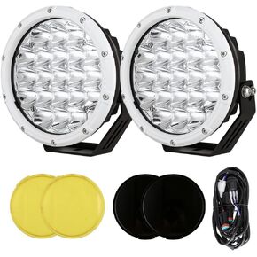 BIGLION.X 7 بوصة أضواء القيادة الأضواء زوج 210W 32000LM جولة LED بقعة قبالة الطريق أضواء البحرية ضوء بار العنبر الضباب المصابيح الأمامية 12V 24V للشاحنات بيك اب ATV UTV سيارة UTE 4WD قارب in Kuwait