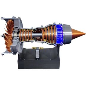 TR900 Turbofan Engine Model Aircraft Engine Kit، طقم محرك Turbojet مع ضوء LED، نموذج محرك قابل للتشغيل DIY لعبة تعليم العلوم الميكانيكية in Kuwait