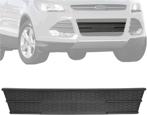 شبكة أمامية سفلية من KUAFU متوافقة مع 2013-2016 Ford Escape FO1036154 غطاء محرك السيارة المصد باللون الأسود in Saudi Arabia