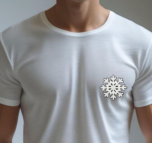 3.5" Embroidered Snowflake Iron On Patch | Decorative Winter Frozen Christmas Snowflakes Applique Iron On/Sew On Patches for Clothing, Hats, Backpacks, Clothes, Jacket in Saudi Arabia